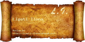 Ligeti Ilona névjegykártya