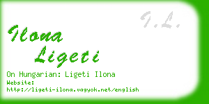 ilona ligeti business card